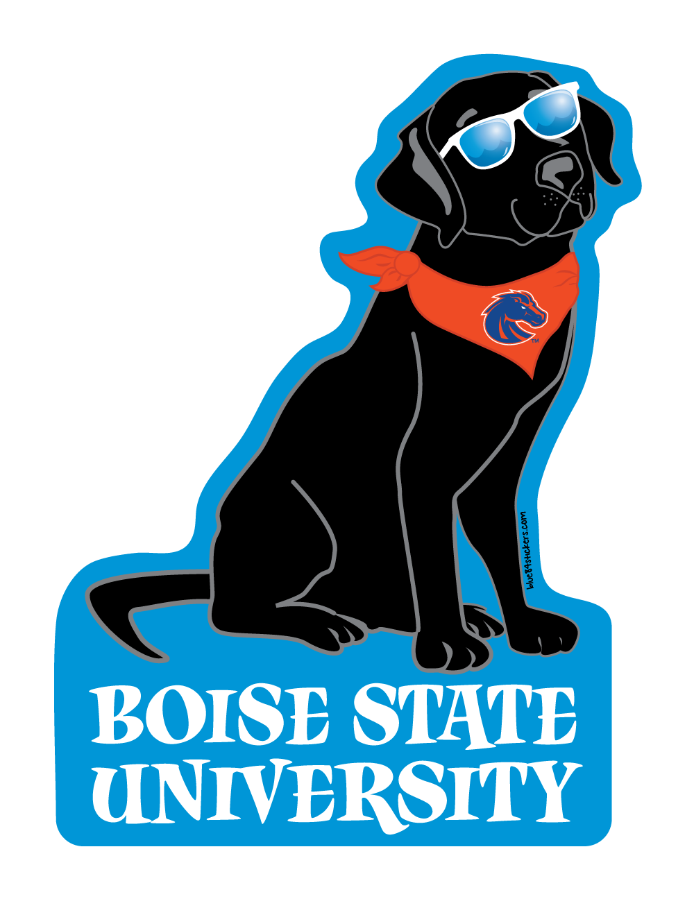 Boise State Broncos Blue84 Dog Sticker
