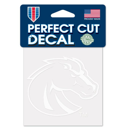 Boise State Broncos Wincraft 4x4 Decal (White)