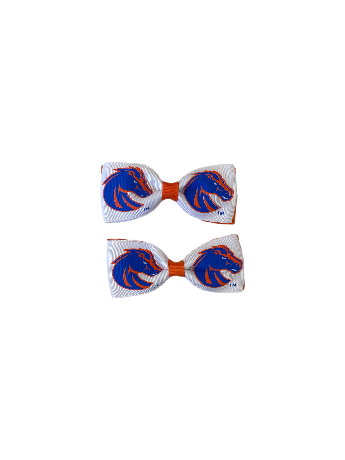 Boise State Broncos USA Bows Pair of Hair Clip Bows