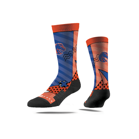Boise State Broncos Strideline Crew Socks (Blue/Orange)