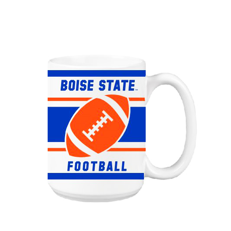 Boise State Broncos 15oz Football Mug (White)