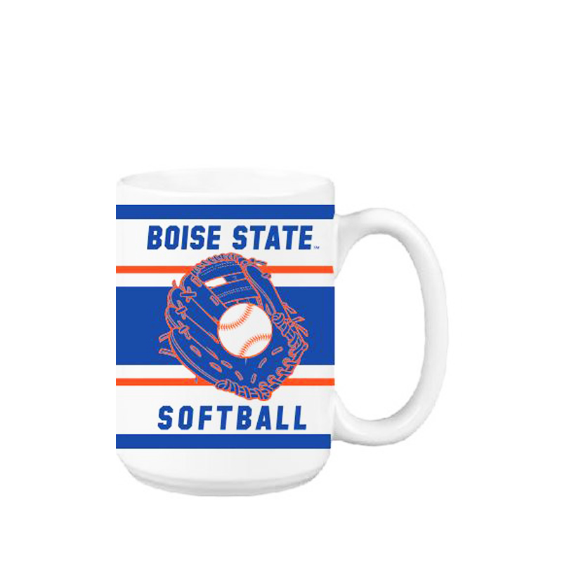 Boise State Broncos 15oz Softball Mug (White)
