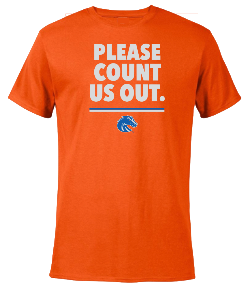 Boise State Broncos Select Men's Count Us Out T-Shirt (Orange)
