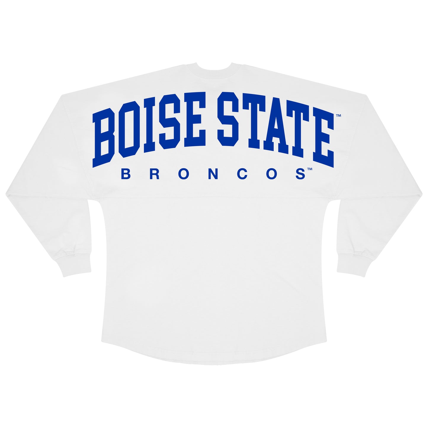 Boise State Broncos Spirit Jersey Unisex Oversized Crewneck (White)