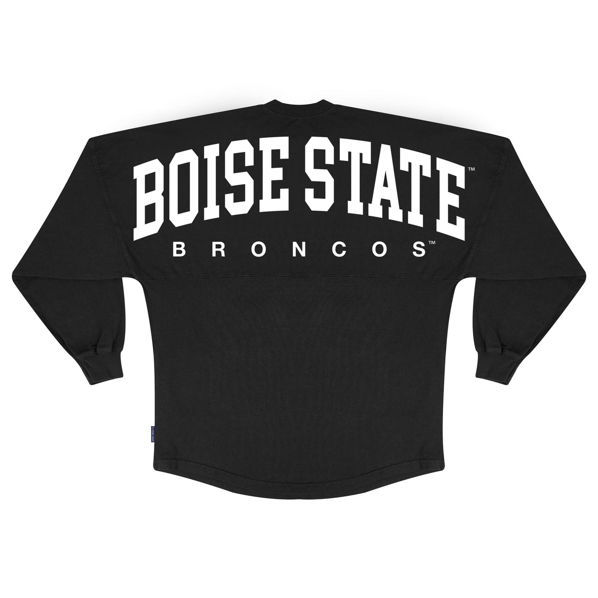 Boise State Broncos Women's Spirit Jersey Oversized Crewneck (Black)