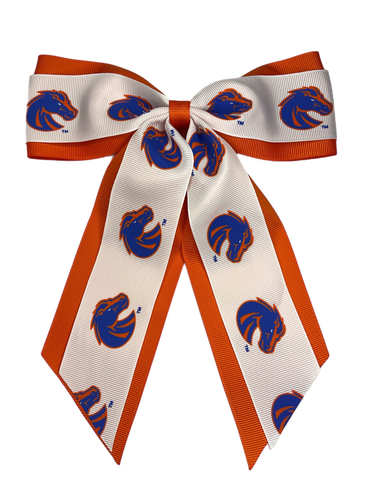 Boise State Broncos USA Bows Jumbo Bow (White/Orange)