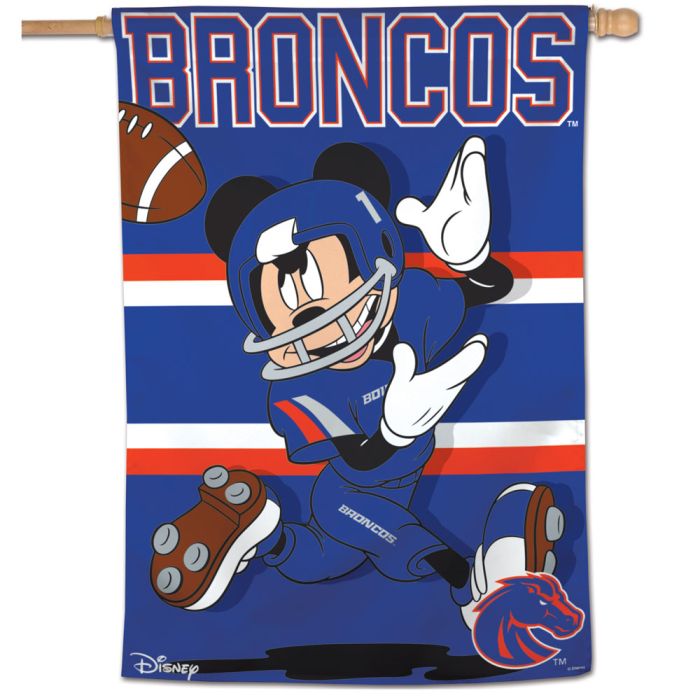 Boise State Broncos Wincraft Vertical 28x40 Mickey Mouse Flag (Blue)