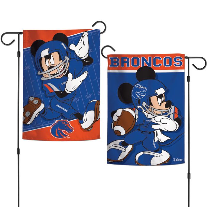 Boise State Broncos Wincraft Two Sided 12.5x18 Garden Mickey Mouse Flag (Blue)