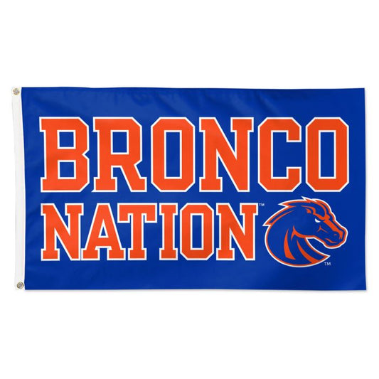 Boise State Broncos Wincraft Deluxe 3x5 "Bronco Nation" Flag (Blue/Orange)