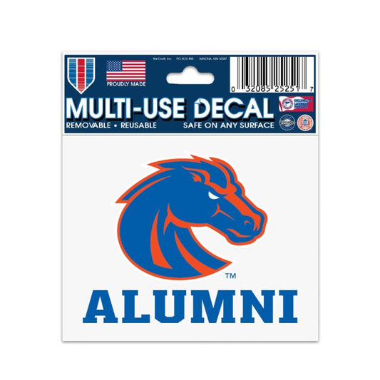 Boise State Broncos Wincraft 3x4 Multi-Use Bronco "Alumni" Decal (Blue/Orange)
