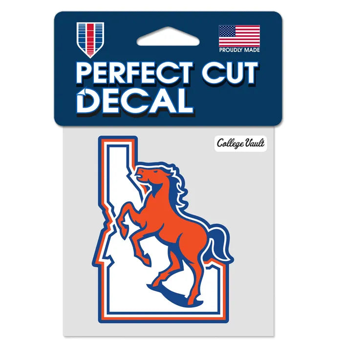 Boise State Broncos Wincraft 4x4 Retro Decal (White/Orange)