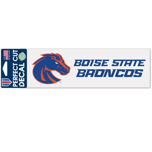 Boise State Broncos Wincraft 3x10 Bumper Sticker Decal (Blue/Orange)