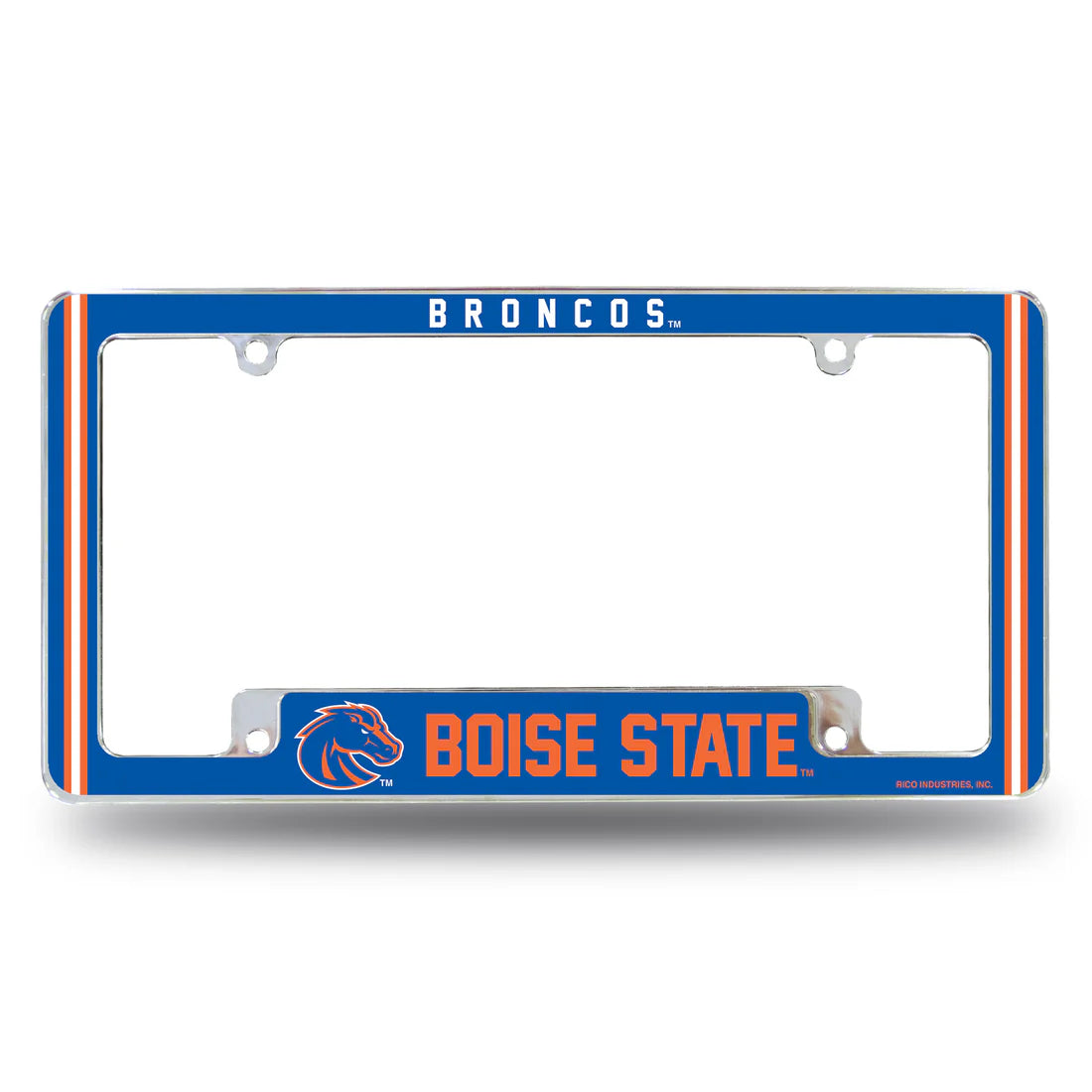 Boise State Broncos Rico Metal License Plate Frame (Blue/Orange)