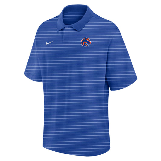 Boise State Broncos Nike Men's Striped Bronco Dri-Fit Polo (Blue/White)