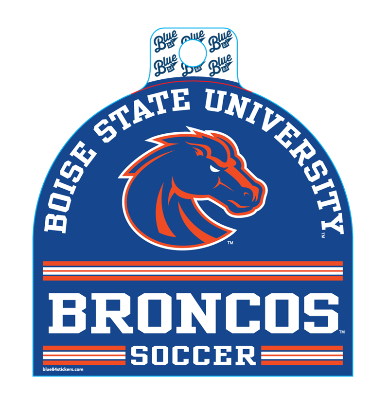 Boise State Broncos Blue84 Soccer Sticker (Blue)