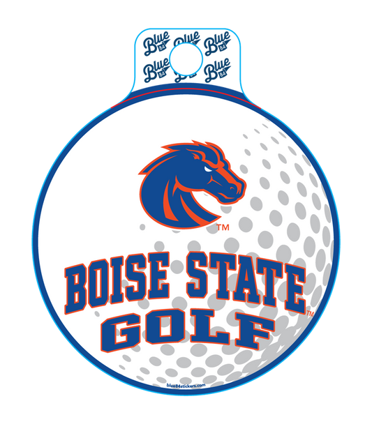 Boise State Broncos Blue84 Golf Sticker (White)
