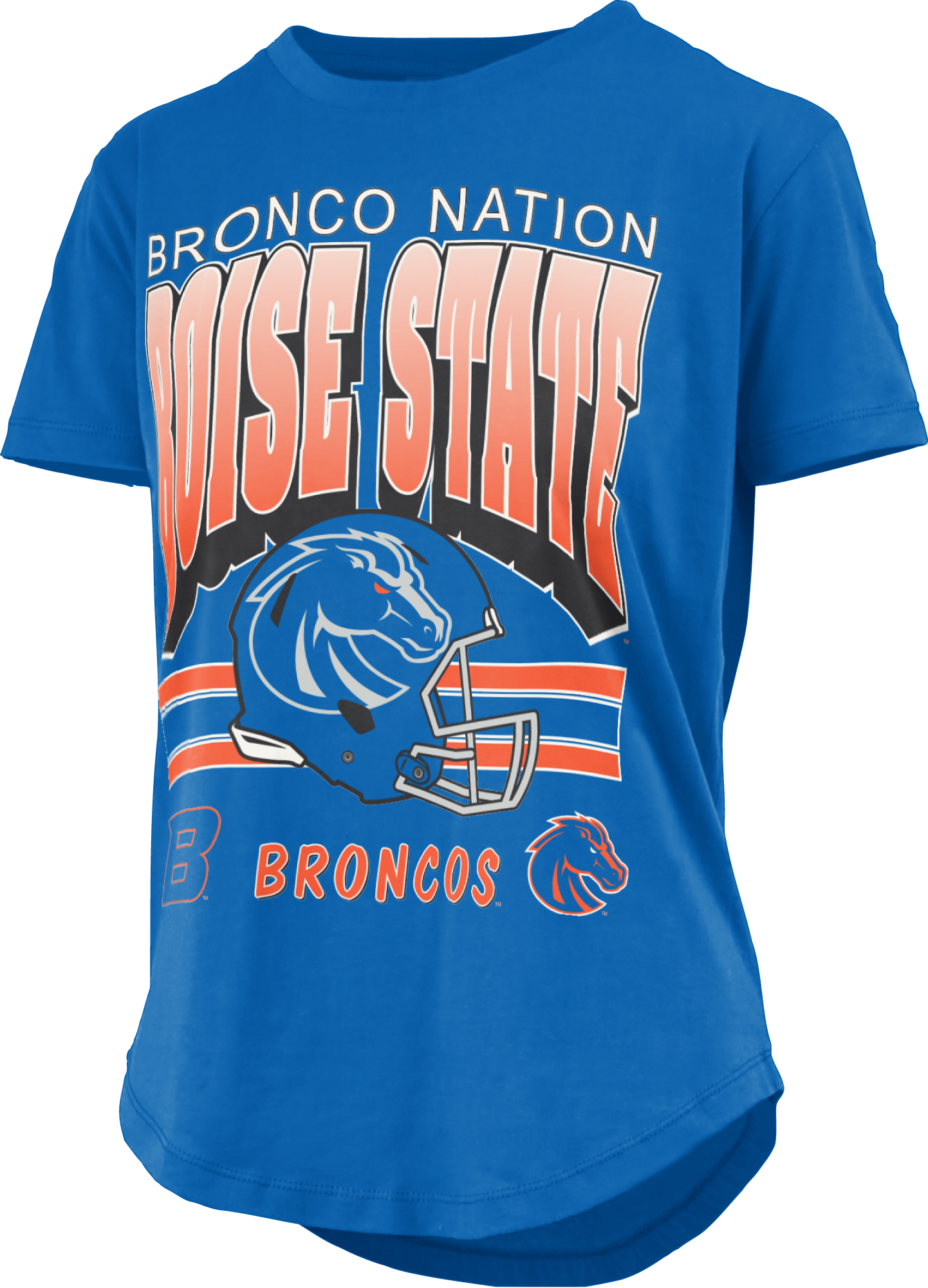 Boise State Broncos Pressbox Women's "Bronco Nation" T-Shirt (Blue)