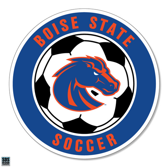 Boise State Broncos 3''x3'' Soccer Decal (Blue/Orange)