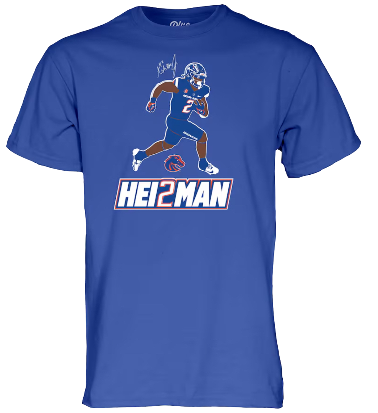 Boise State Broncos Select Men's Ashton Jeanty Blue Hei2man T-Shirt (Blue)