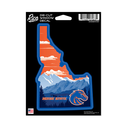Boise State Broncos Rico 4x6 Mountains Decal (Blue/Orange)
