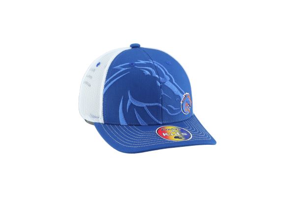 Boise State Broncos Zephyr Youth Bronco Trucker Snapback Hat (Blue/White)