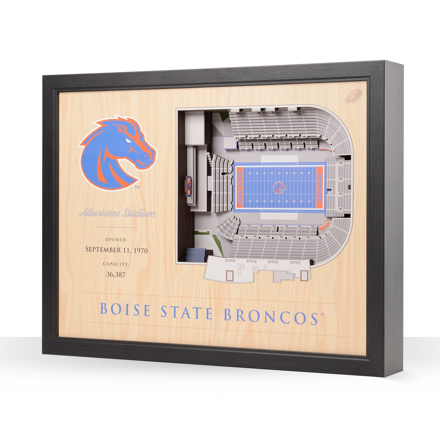 Boise State Broncos 25-Layer Stadium View Wall Art - Albertsons Stadium