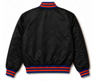 Boise State Broncos Blue & Orange Store Exclusive Satin Bomber Jacket (Black)