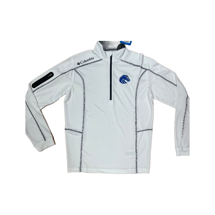 Boise State Broncos Columbia Men's 1/2 Zip Jacket (White)