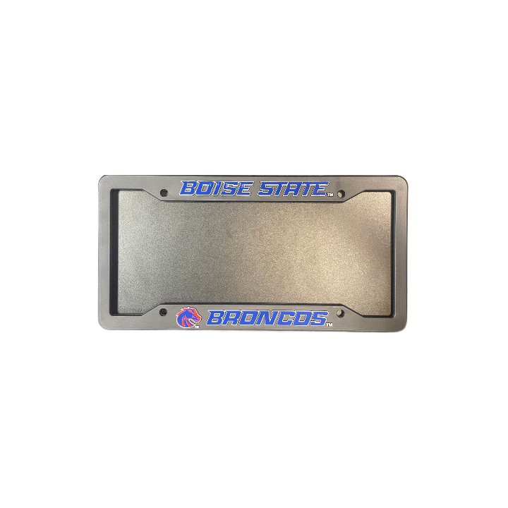Boise State Broncos Logo Products Plastic License Plate Frame (Black/Blue)