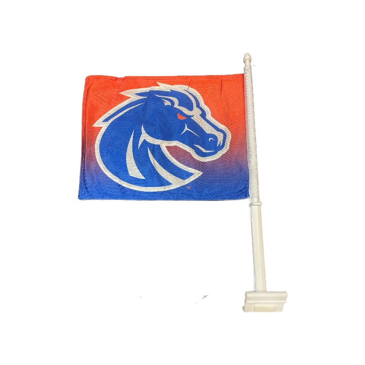 Boise State Broncos Logo Products Gradient Car Flag (Blue/Orange)