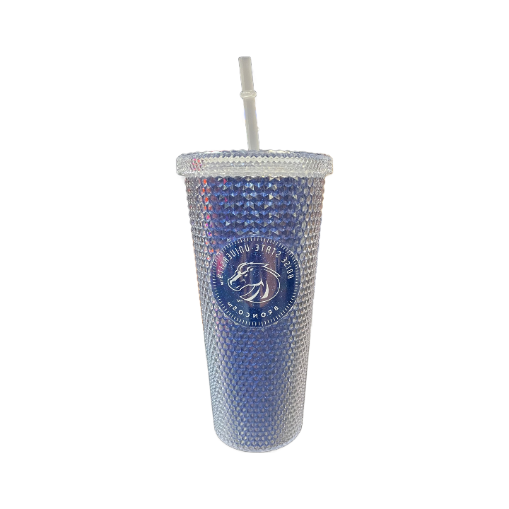 Boise State Broncos Spirit Products Studded Glitter Tumbler (Blue)