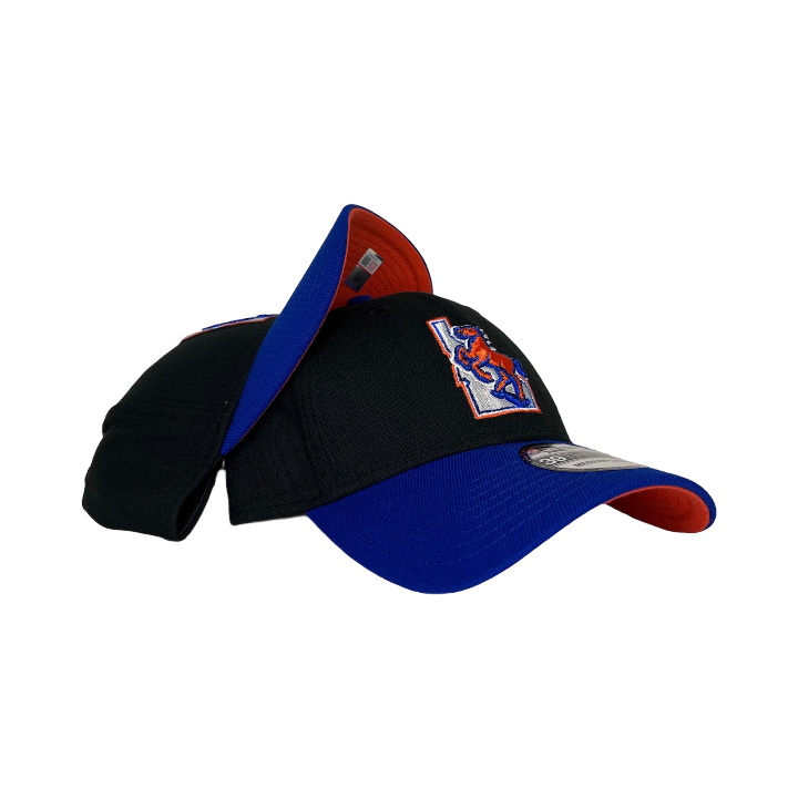 Boise State Broncos New Era Vault Horse Jeanty 39Thirty Flex Fit Hat (Black/Blue)