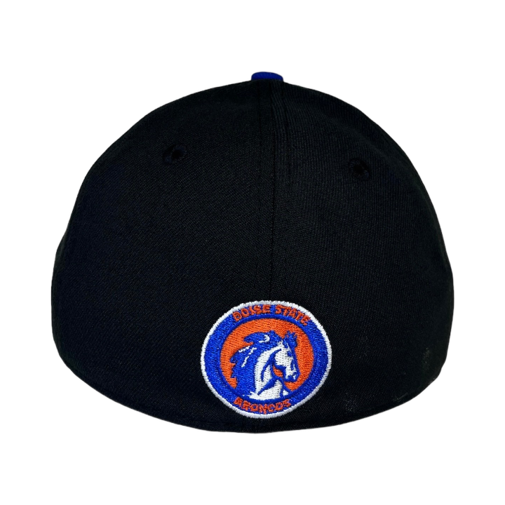 Boise State Broncos New Era Vault Horse Jeanty 39Thirty Flex Fit Hat (Black/Blue)