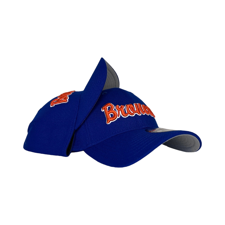 Boise State Broncos New Era Script 39Thirty Flex Fit Hat (Blue)