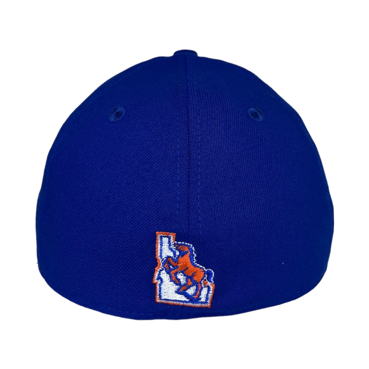 Boise State Broncos New Era Script 39Thirty Flex Fit Hat (Blue)