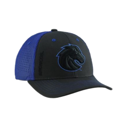 Boise State Broncos Zephyr Bronco Trucker Snapback Hat (Charcoal/Blue)