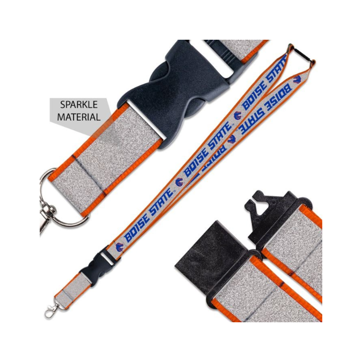 Boise State Broncos Wincraft Glitter Lanyard (Grey/Orange)