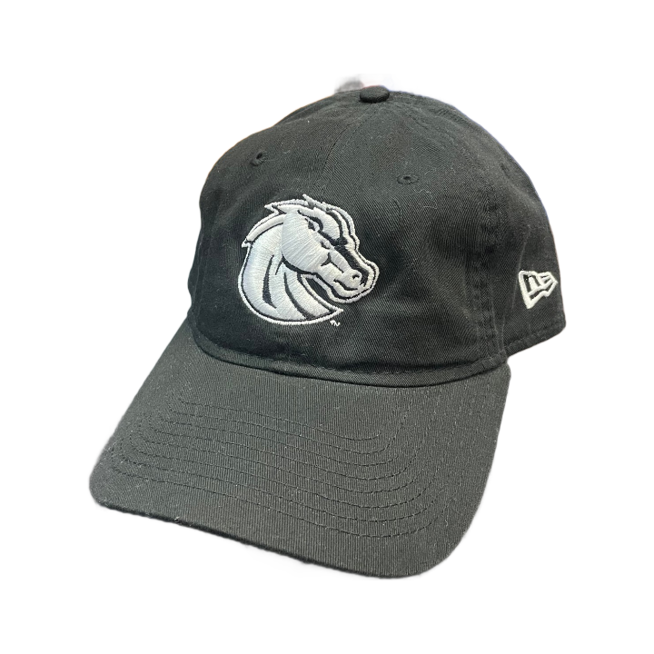 Boise State Broncos New Era White Bronco 9Twenty Adjustable Hat (Black)
