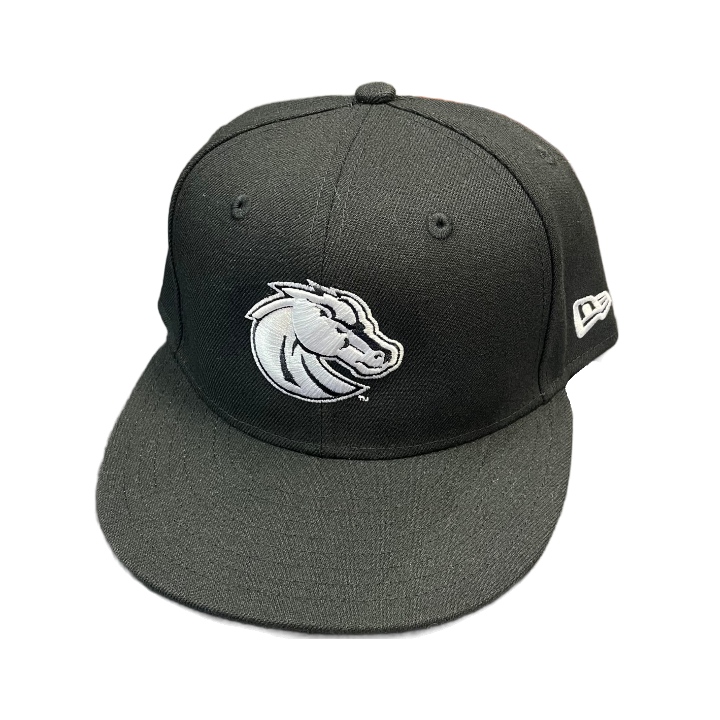 Boise State Broncos New Era Bronco 9Fifty Snapback Hat Black The Blue and Orange Store