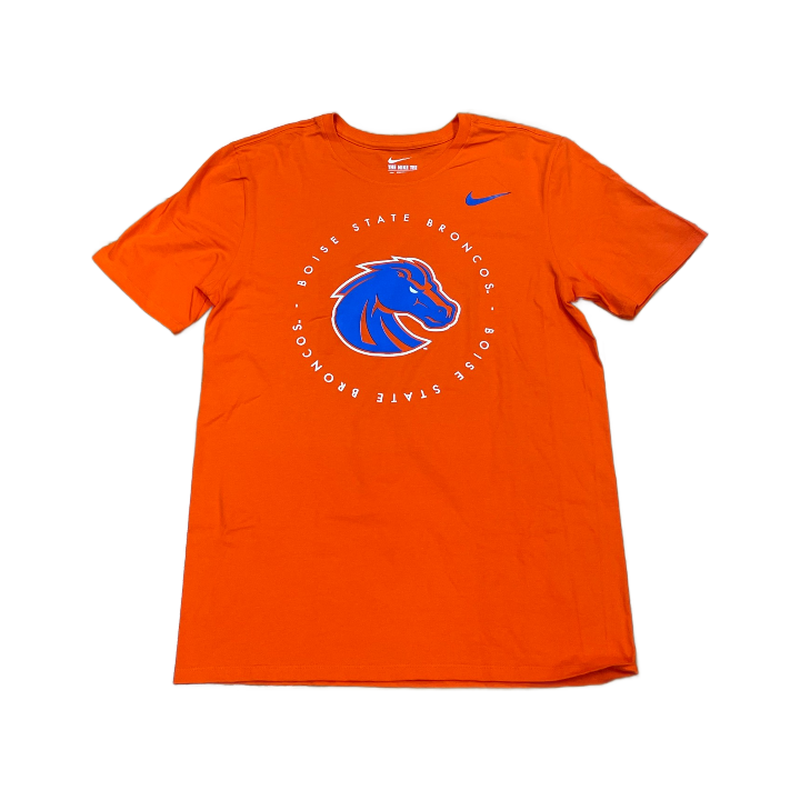 Boise State Broncos Nike Men s Wordmark Bronco T Shirt Orange The Blue and Orange Store