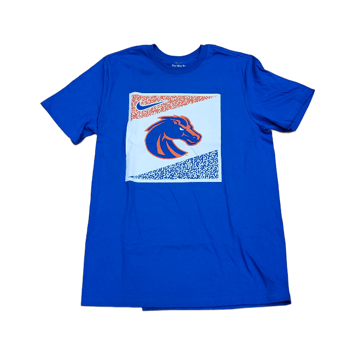 Boise State Broncos Nike Men's Bronco T-Shirt (Blue/White)