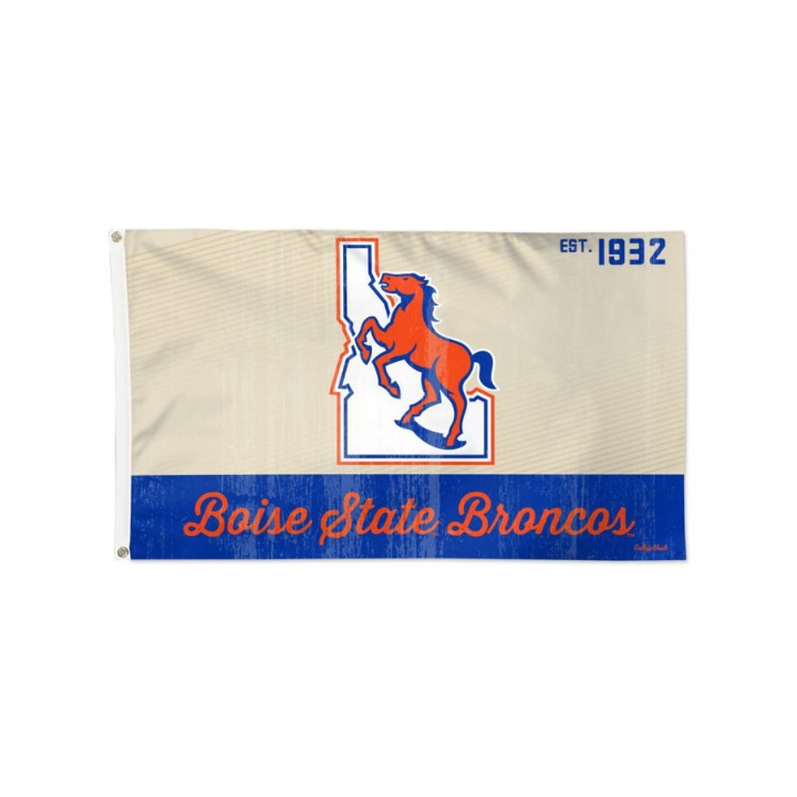 Boise State Broncos Wincraft Deluxe 3x5 Vault Flag (Cream/Blue)