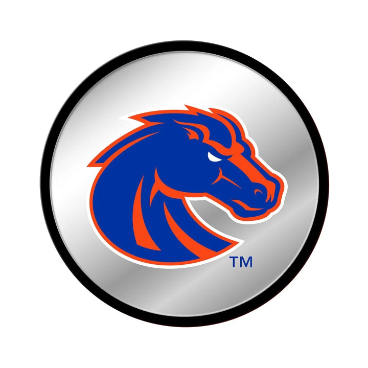 Boise State Broncos The Fan Brand Bronco Modern Disc Mirrored Wall Sign (Blue)