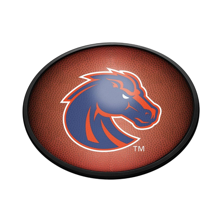 Boise State Broncos The Fan Brand Pigskin Slimline Lighted Oval Wall Sign