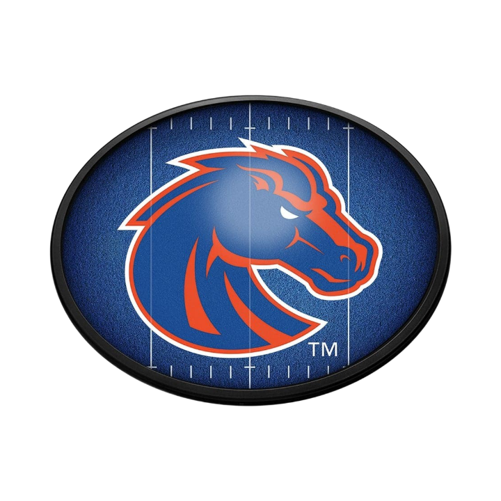 Boise State Broncos The Fan Brand On the 50 Slimline Lighted Oval Wall Sign