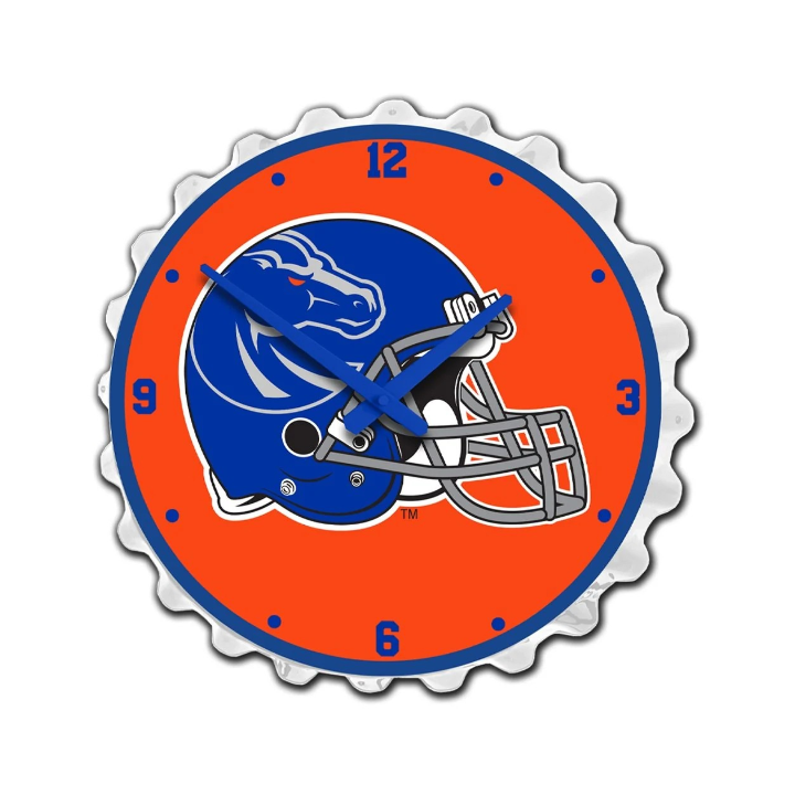 Boise State Broncos The Fan Brand Helmet Bottle Cap Wall Clock