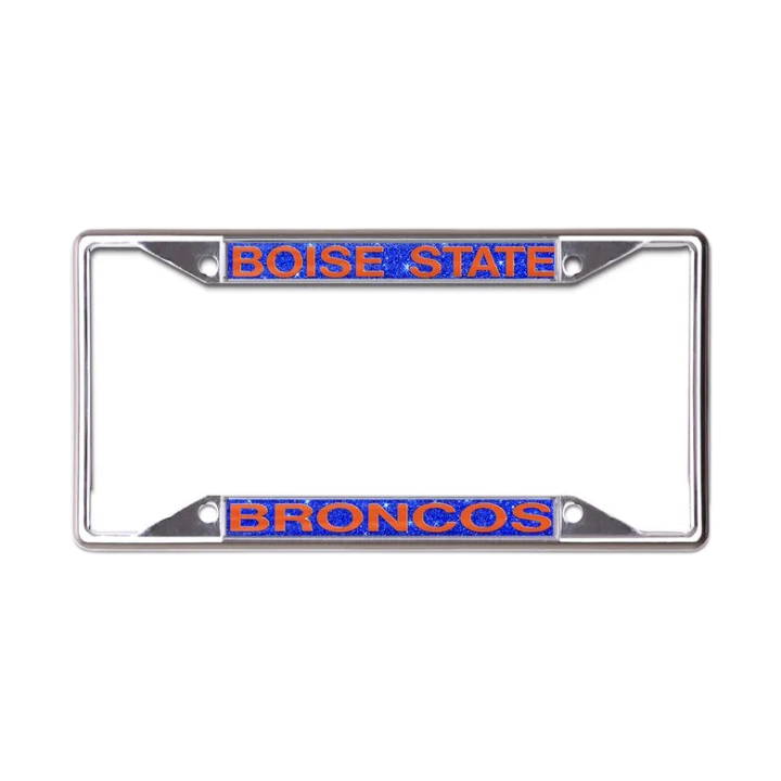Boise State Broncos Wincraft Metal Glitter License Plate Frame