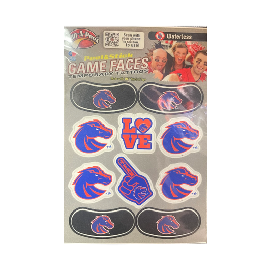 Boise State Broncos Fan-A-Peel Temporary Peel & Stick Tattoos Variety Pack