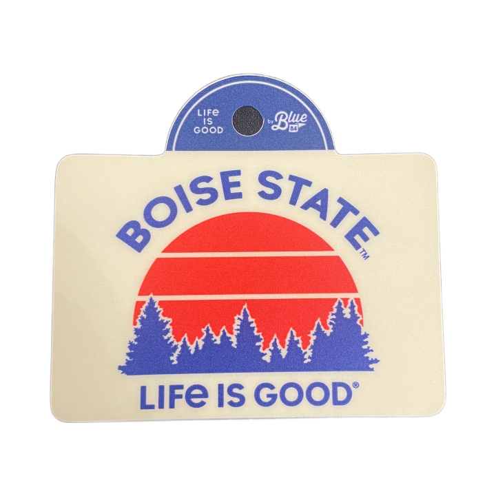 Boise State Broncos Blue84 Life is Good Sunset Sticker