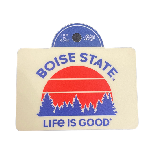 Boise State Broncos Blue84 Life is Good Sunset Sticker
